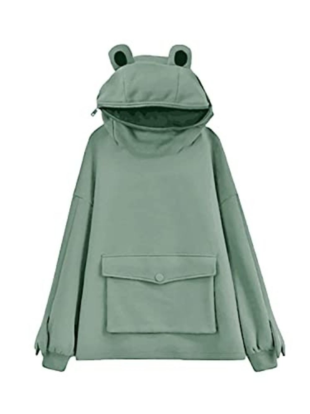 Sage Green Hoodie Dress with Front Pocket